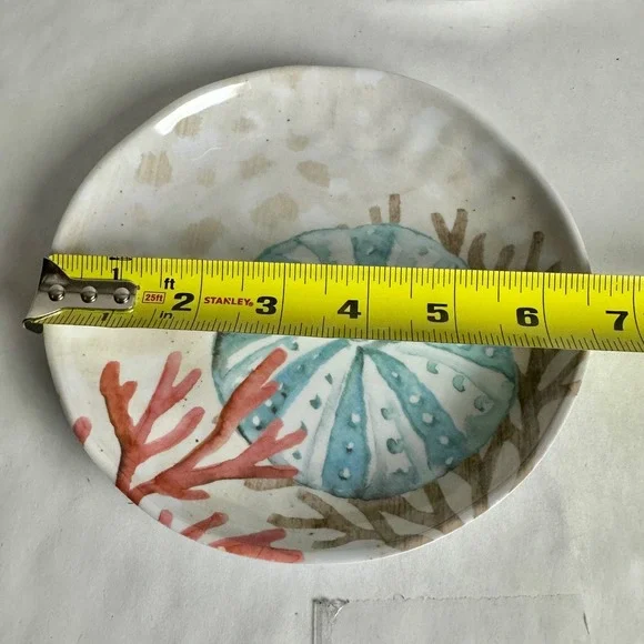 Cynthia Rowley Melamine Salad Plates Sea Turtle Seahorse Coral Beach Theme Set - Picture 6 of 6